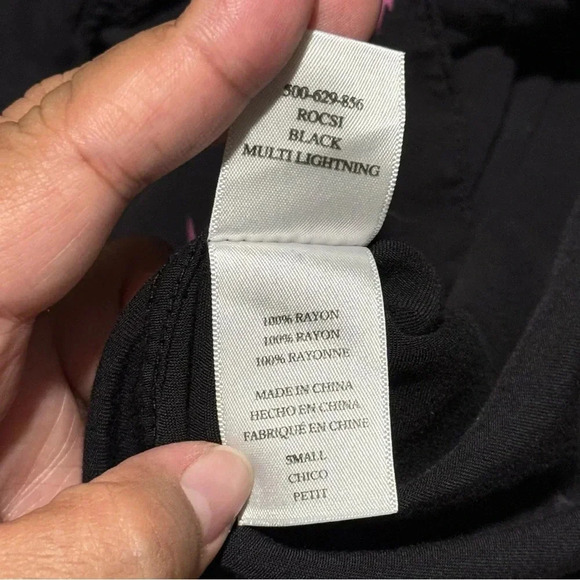 Rails Rocsi Black Multi Lightning Button Up Long Sleeve Blouse Casual Printed Sm - Picture 5 of 8